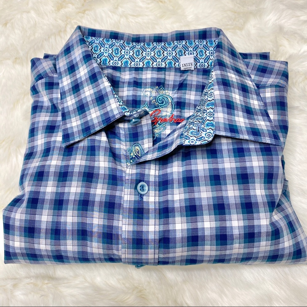 Robert Graham Plaid Button Down Shirt 1XL